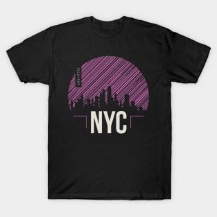 New York City in Pink T-Shirt